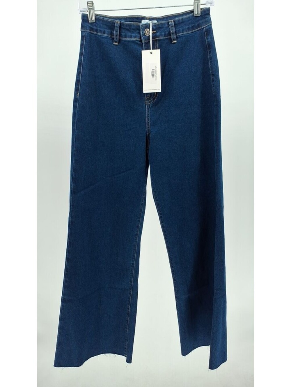 Anniewear Stretchy Cropped Jeans In Dark Denim-Medium